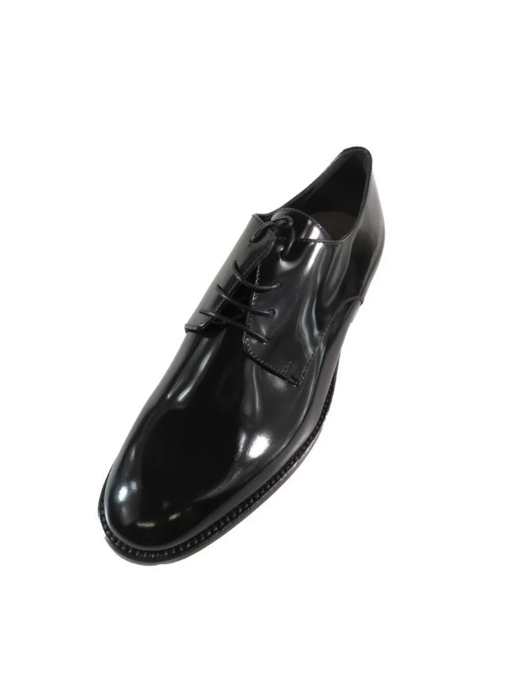 Dior Lace Up Dress Shoes Patent Leather Outer Wings 37 Black